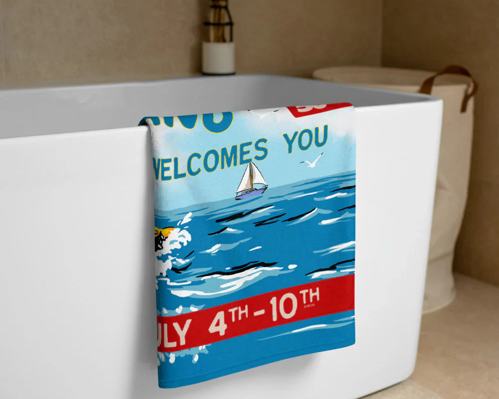 JAWS 50TH ANNIVERSARY AMITY ISLAND BEACH TOWEL - Image 3
